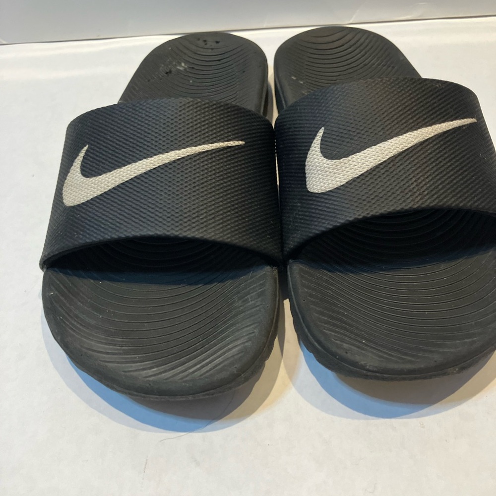 Nike Black Slides with Logo